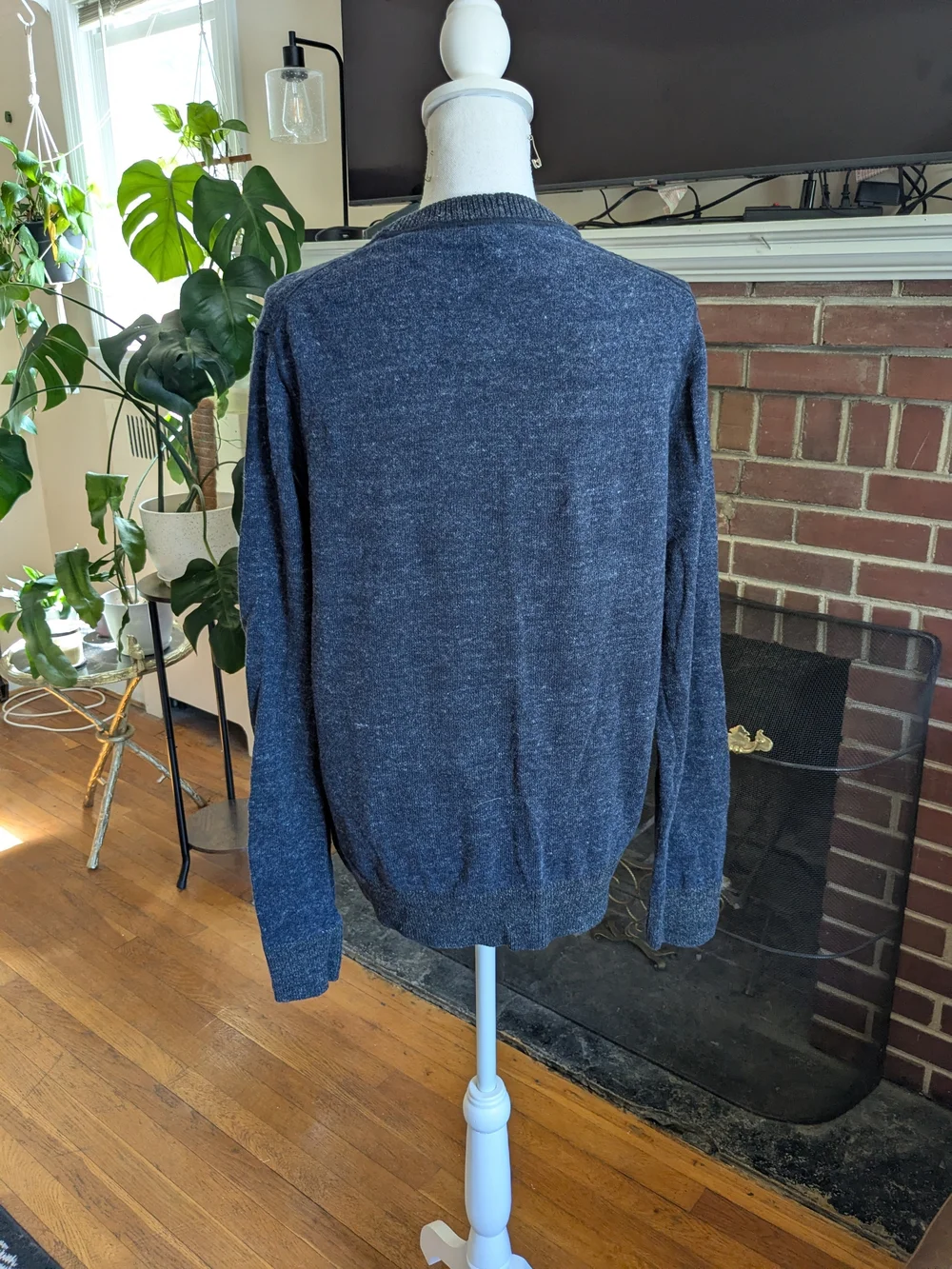 Navy Blue Cotton Crew Neck Sweater from Gap